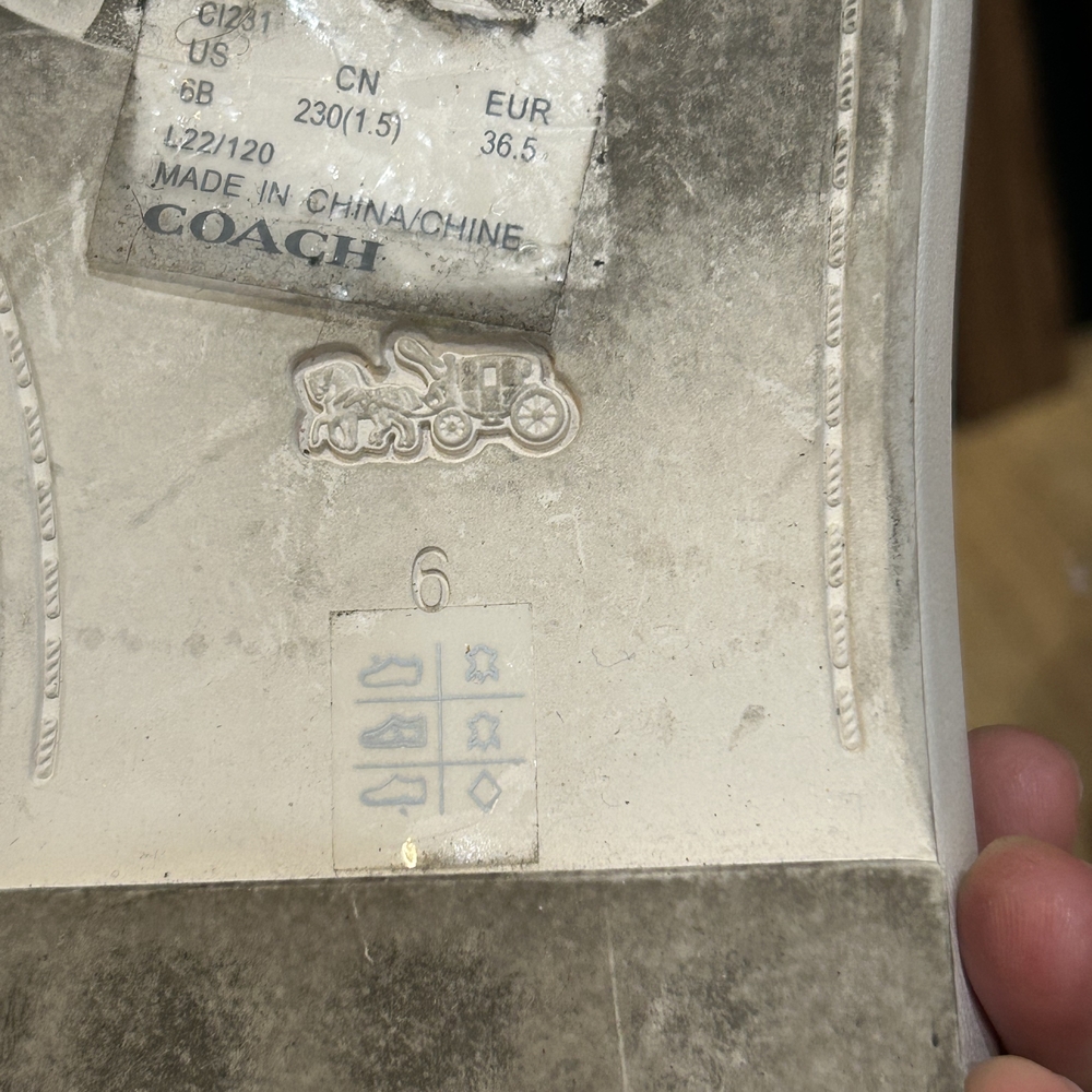 Coach Women Cream Sandals - Picture 5 of 5